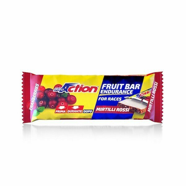 Proaction fruit bar barretta energetica al mirtillo rosso 40g