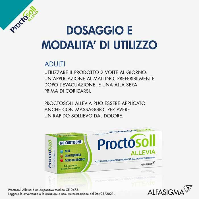 Proctosoll Allevia Gel per la Prevenzione e Cura della Sindrome Emorroidaria 40 ml