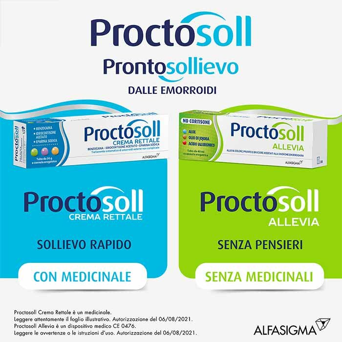 Proctosoll Allevia Gel per la Prevenzione e Cura della Sindrome Emorroidaria 40 ml