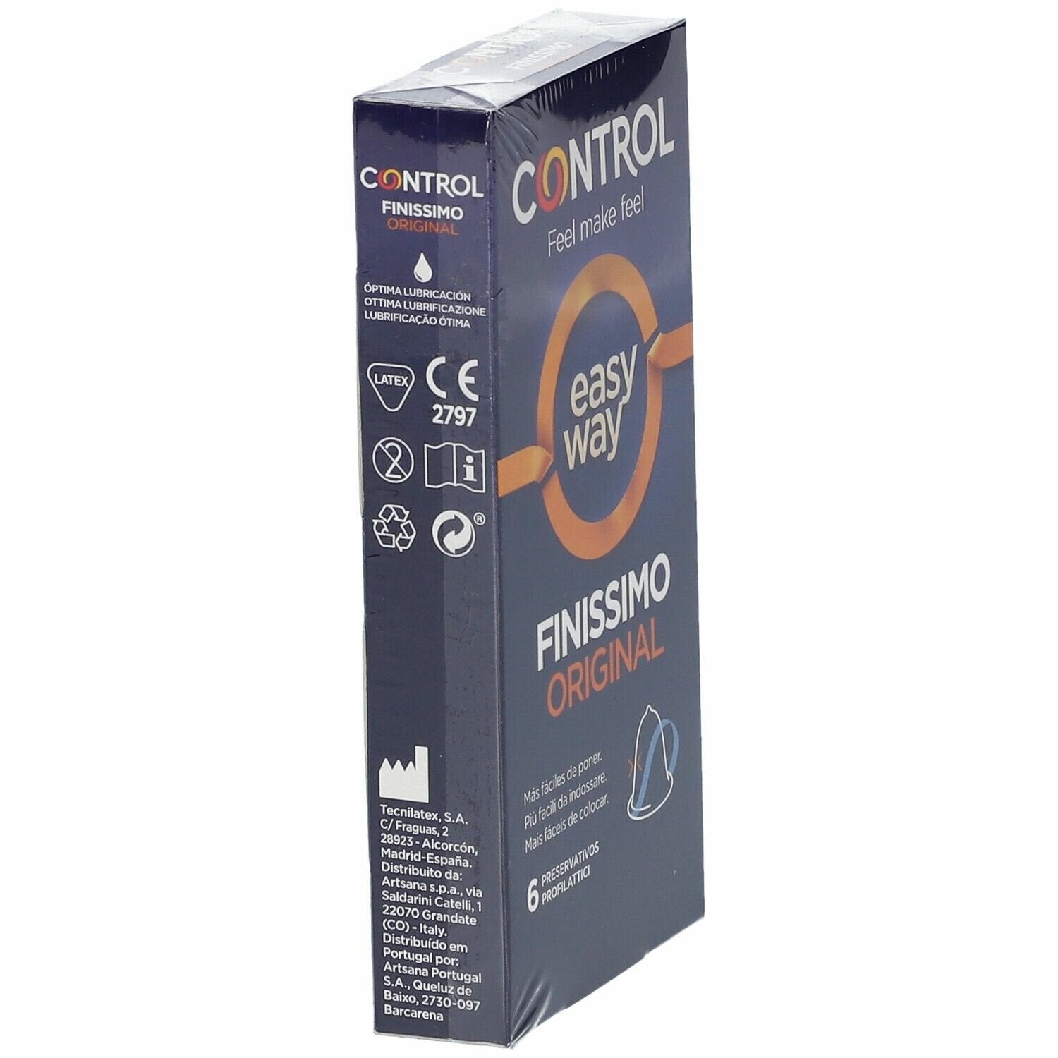 Profilattico control finissimo original easy way 6 pezzi