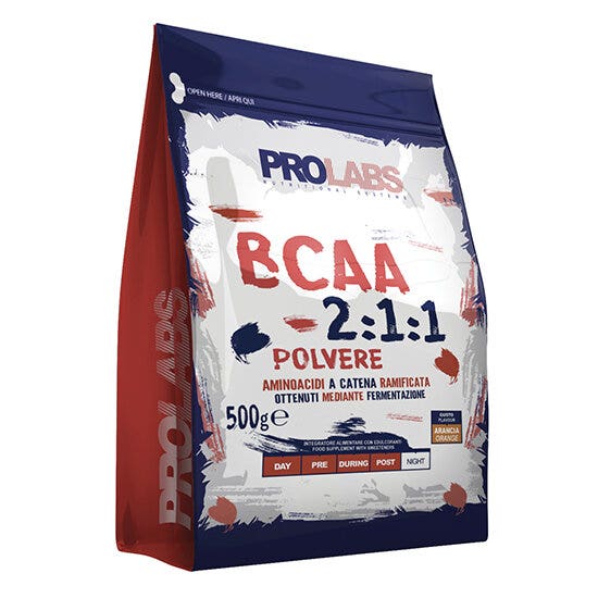 Prolabs bcaa 2:1:1 powder busta 500g gusto arancia