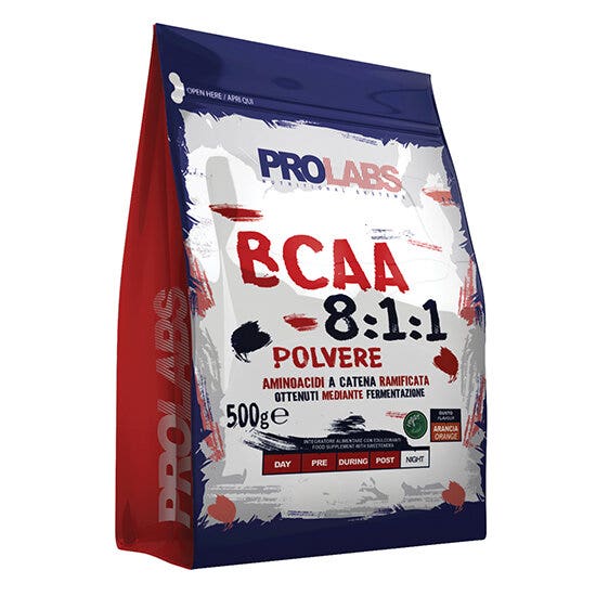 Prolabs bcaa 8:1:1 powder busta 500g gusto arancia