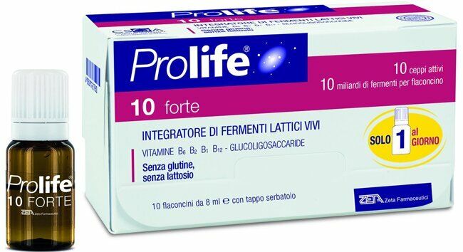 Prolife 10 Forte Integratore Fermenti Lattici Vivi 10 Flaconcini
