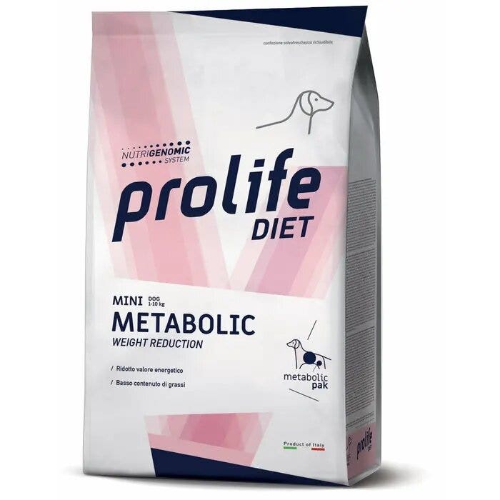 Prolife dog diet metabolic cibo secco per cani adulti taglia mini sacco 1,5kg