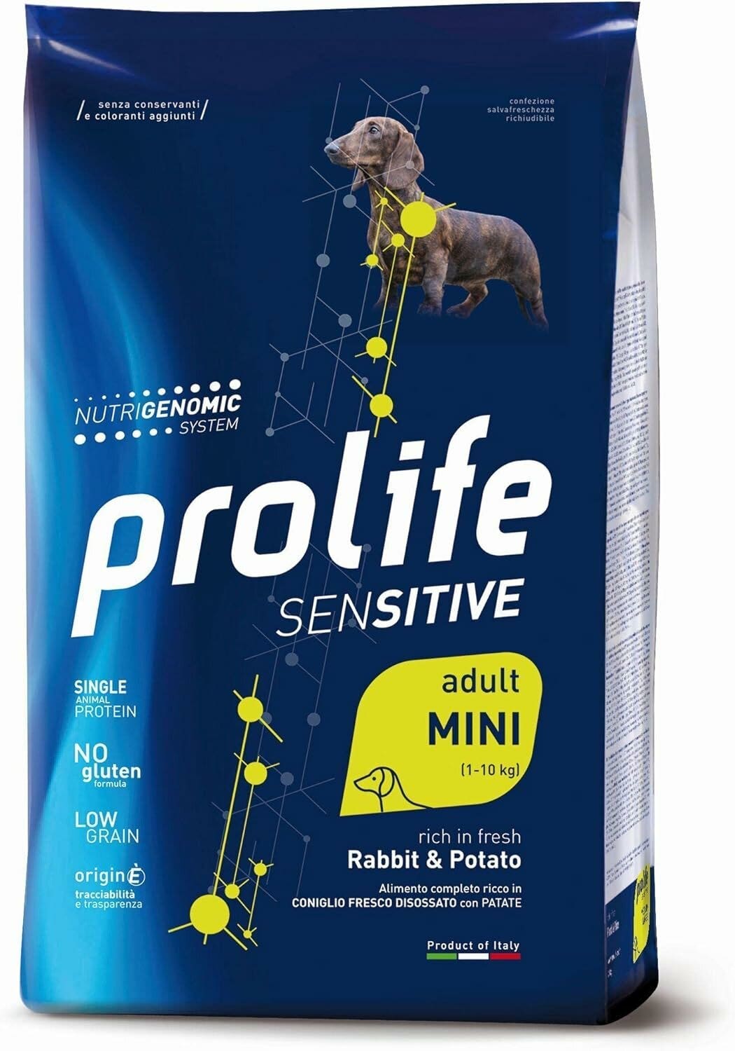 Prolife dog sensitive coniglio e patate adult mini 2kg