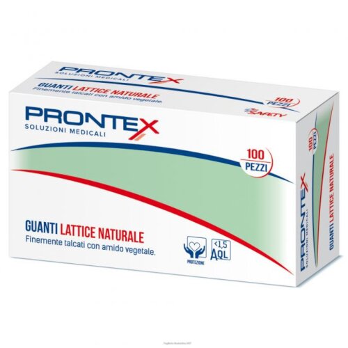 Prontex guanto in lattice con amido medio 100 pezzi