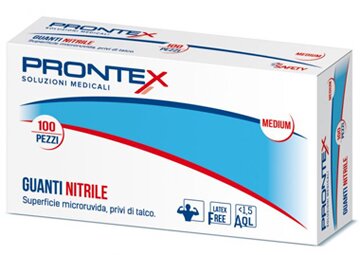 Prontex guanto in nitrile senza polvere m 7/8 10 pezzi