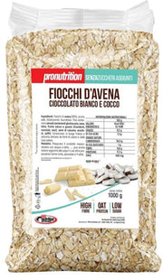 Pronutrition fiocchi d'avena gusto cioccolato bianco & cocco 1kg