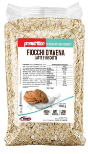Pronutrition fiocchi d'avena gusto latte e biscotti 1kg