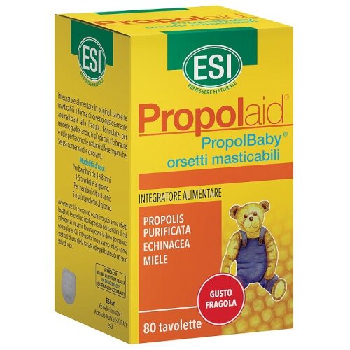 Propolaid propolbaby orsetti 80 compresse masticabili