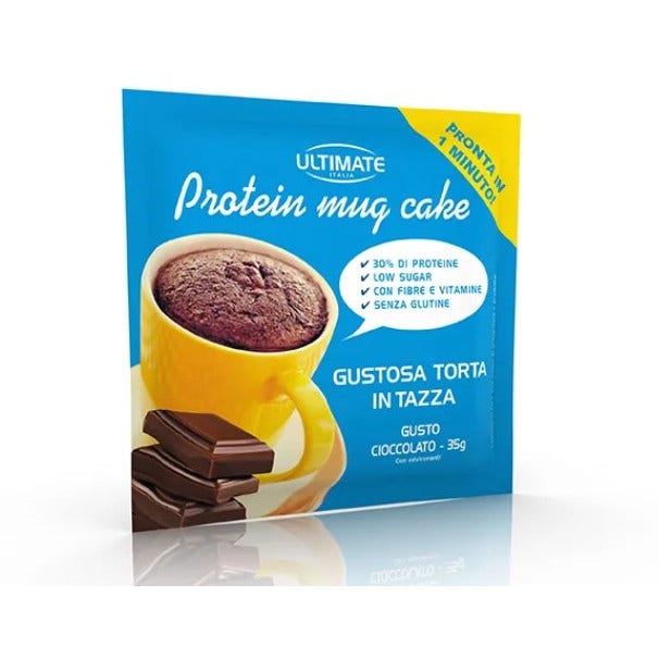 Protein mug cake cioccolato senza glutine 12 pezzi 35 g