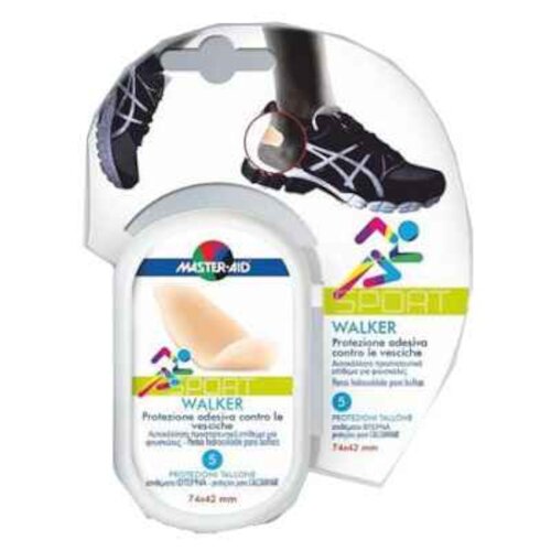 Protezione tallone vesciche e abrasioni master-aid sport walker 5x5 5 pezzi