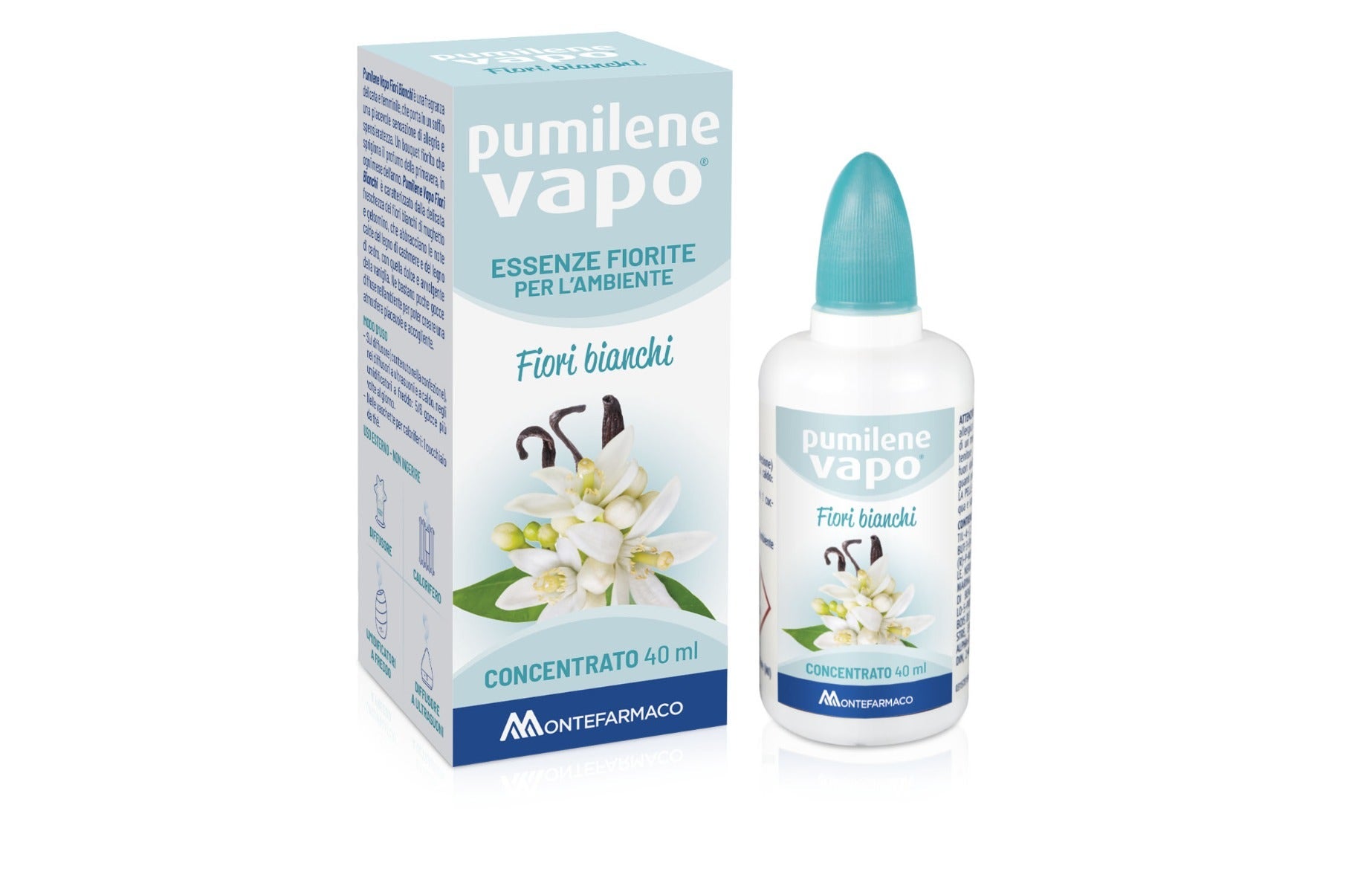 Pumilene vapo fiori bianchi
