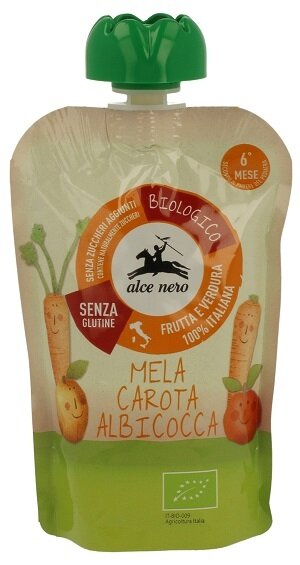 Purea mela/carota/albicocca doypack baby food 100 g