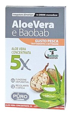 Puro aloe vera concentrata 5x+ baobab 14 drink da 10 ml