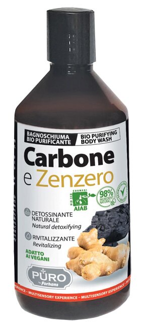 Puro bio bagnoschiuma carbone e zenzero 500 ml