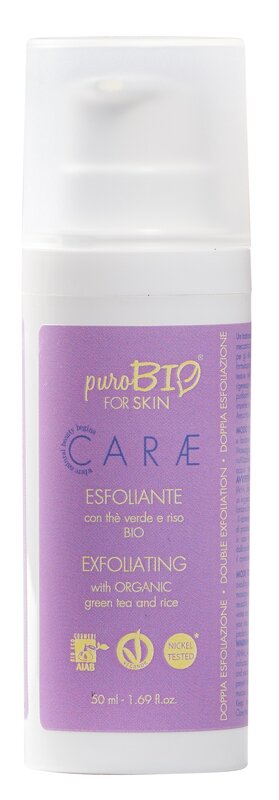 Purobio carae esfoliante viso the verde e riso 50 ml