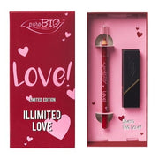Purobio kit san valentino 1 rossetto labbra + 1 matita labbra