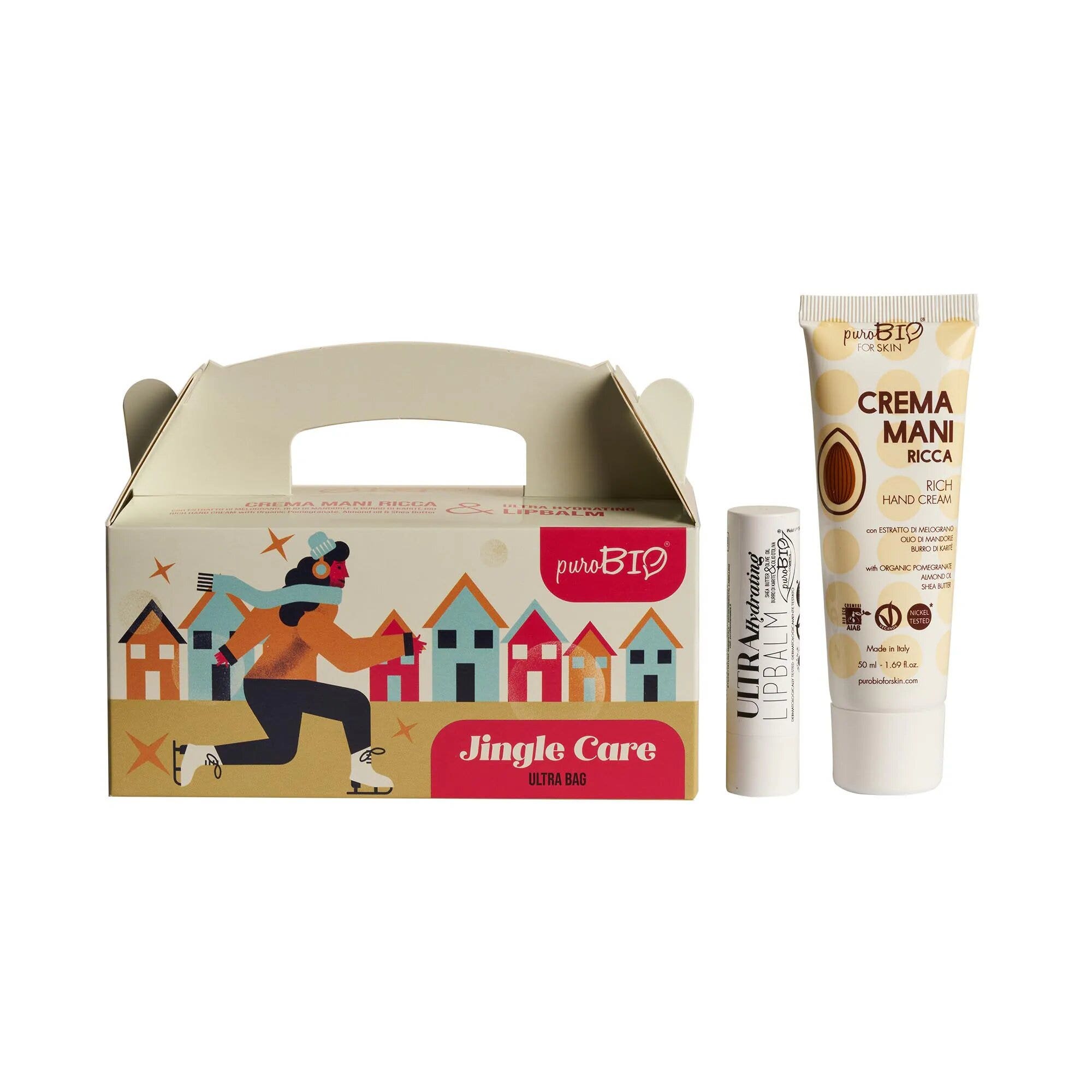 Purobio ultra bag crema mani ricca 50ml  + lipbalm ultra hydrating