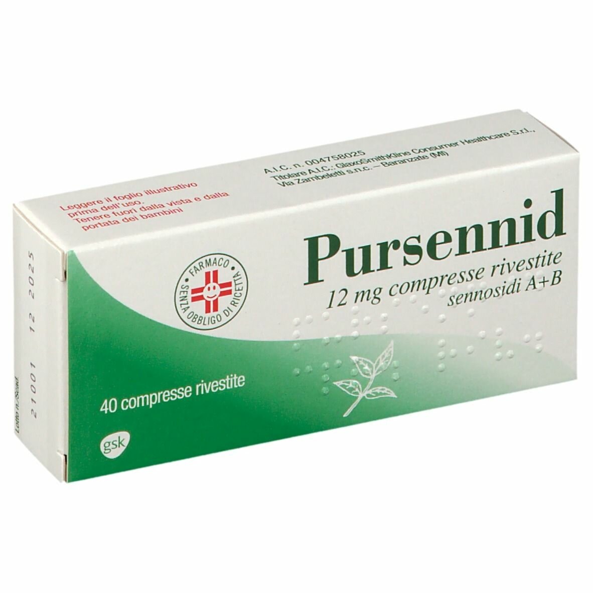 Pursennid 40 compresse riv 12 mg