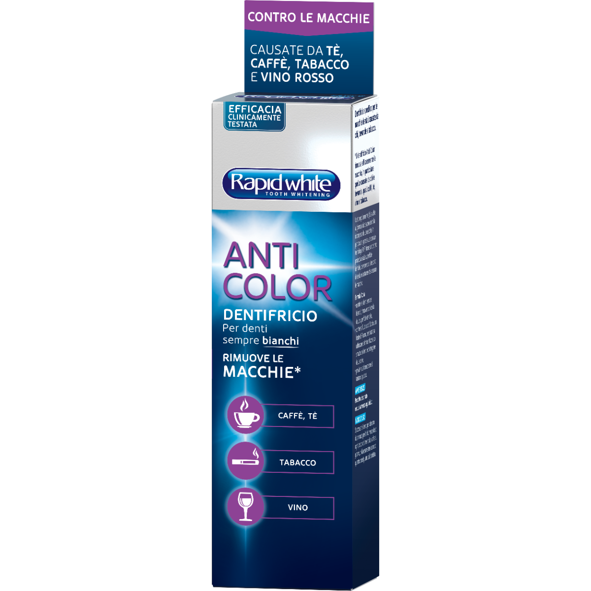 Rapid white dentifricio anticolor