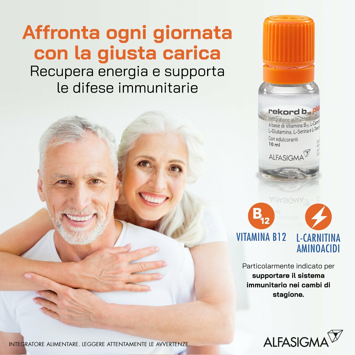 Rekord B12 Plus Integratore Vitaminico 10 Flaconcini 10 ml