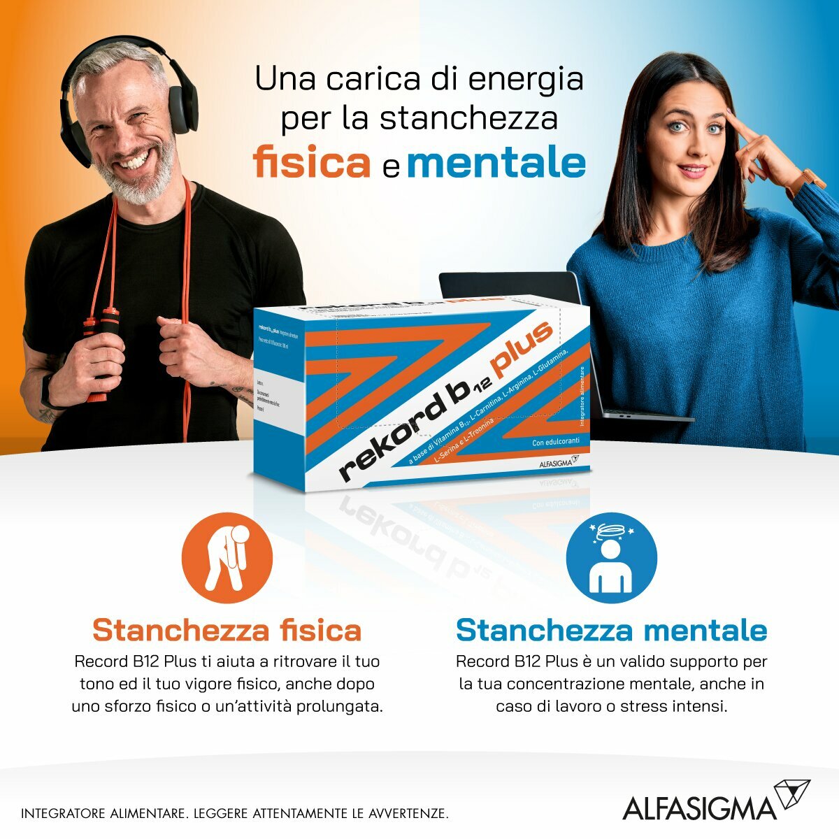 Rekord B12 Plus Integratore Vitaminico 10 Flaconcini 10 ml
