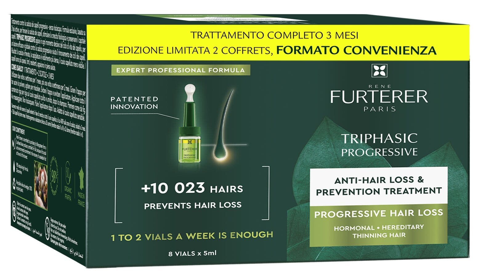 Rene furterer triphasic progressive trattamento contro la caduta dei capelli progressiva 2x8 flaconi