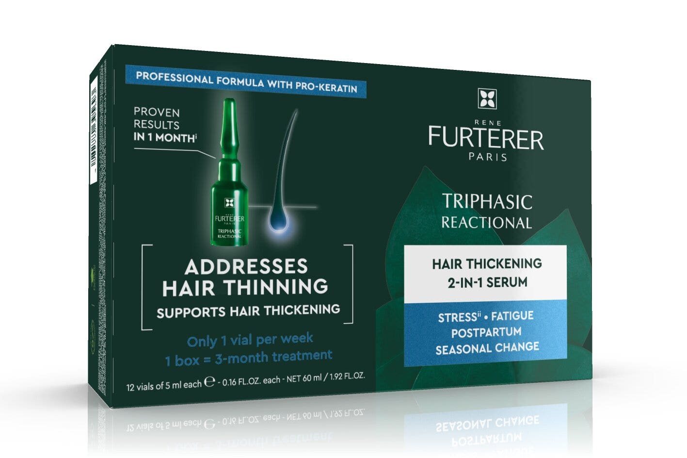 Rene furterer triphasic reactional trattamento contro la caduta dei capelli reazionale 12 ampolle
