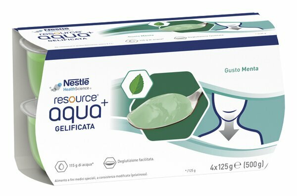 Resource aqua acqua gelificata+mint cup 6 4x125 g