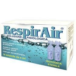 Respirair soluzione fisiologica per fumigazioni/aerosol 18 ampolle