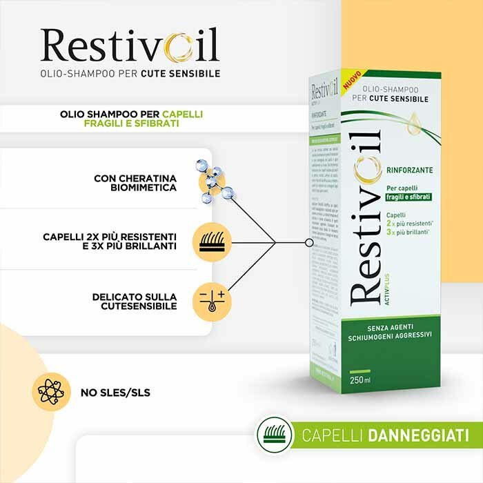 Restivoil Activ Plus Olio Shampoo Rinforzante Anticaduta 250 ml