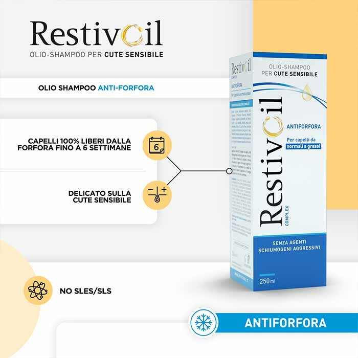 RestivOil Complex Antiforfora Olio Shampoo Capelli Grassi 250 ml