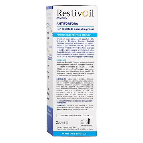 RestivOil Complex Antiforfora Olio Shampoo Capelli Grassi 250 ml
