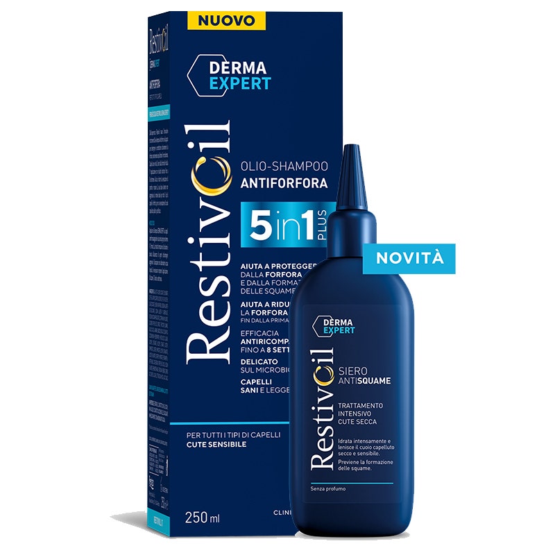 Restivoil derma expert sistema antiforfora shampoo 250ml + siero 150ml