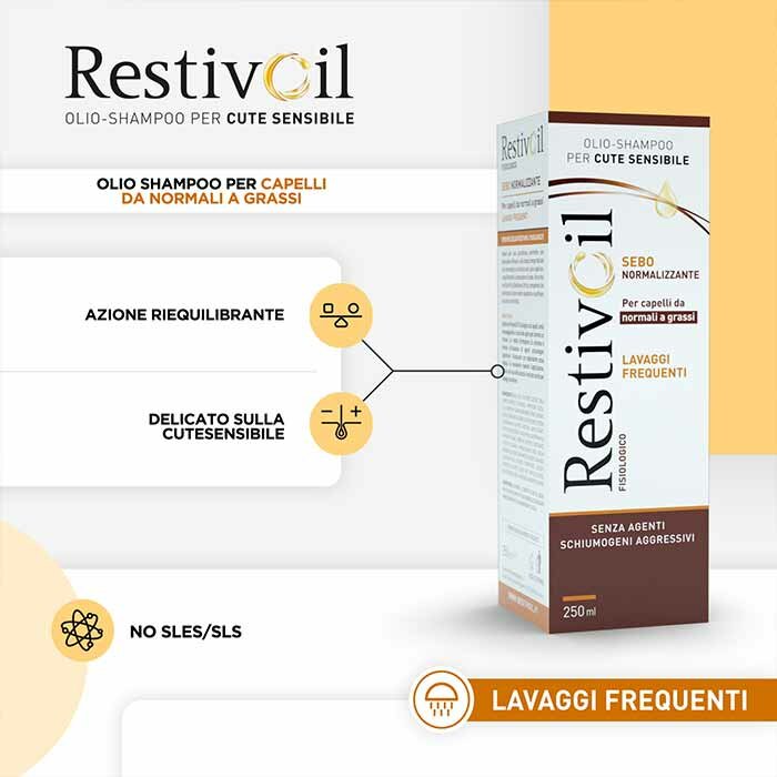 Restivoil Olio Shampoo Capelli Grassi 250 ml