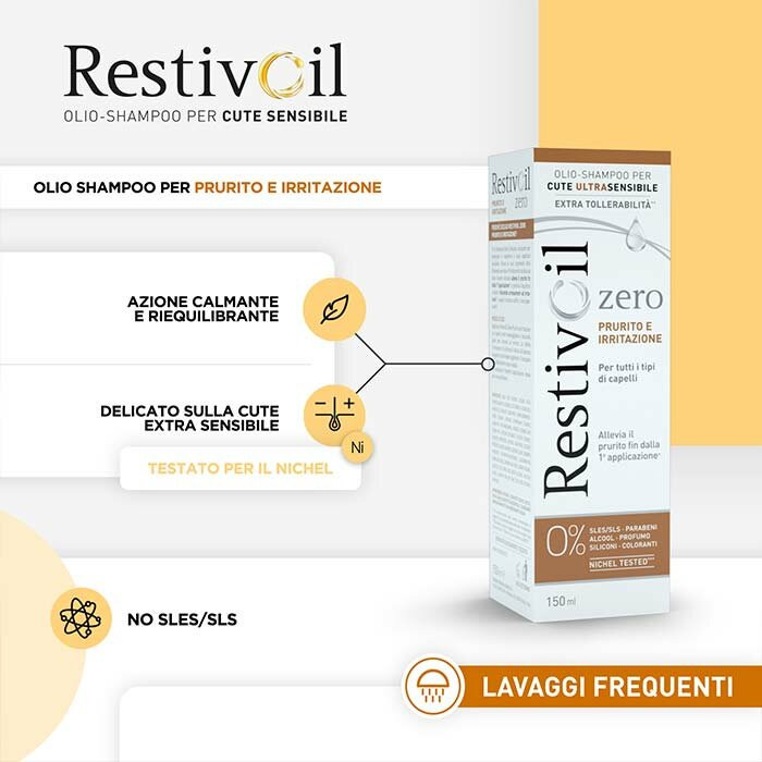 RestivOil Zero Prurito e Irritazione Olio Shampoo Lenitivo 150ml