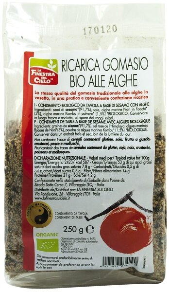 Ricarica gomasio alle alghe bio 250 g