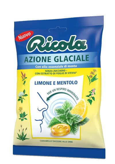 Ricola azione glaciale limone e mentolo 70 g