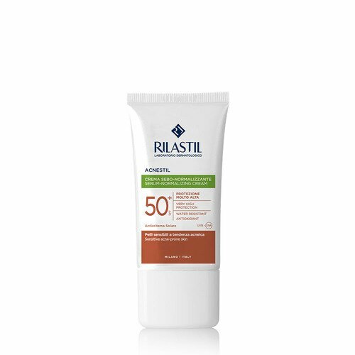 Rilastil Sun System Acnestil Crema Solare SPF 50+ Pelle acneica 40 ml