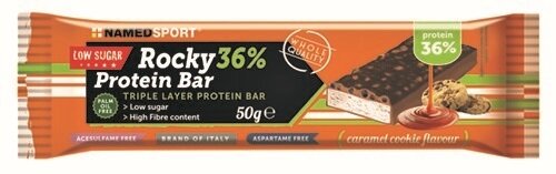 Rocky 36% protein bar caramel cookie barretta 50 g