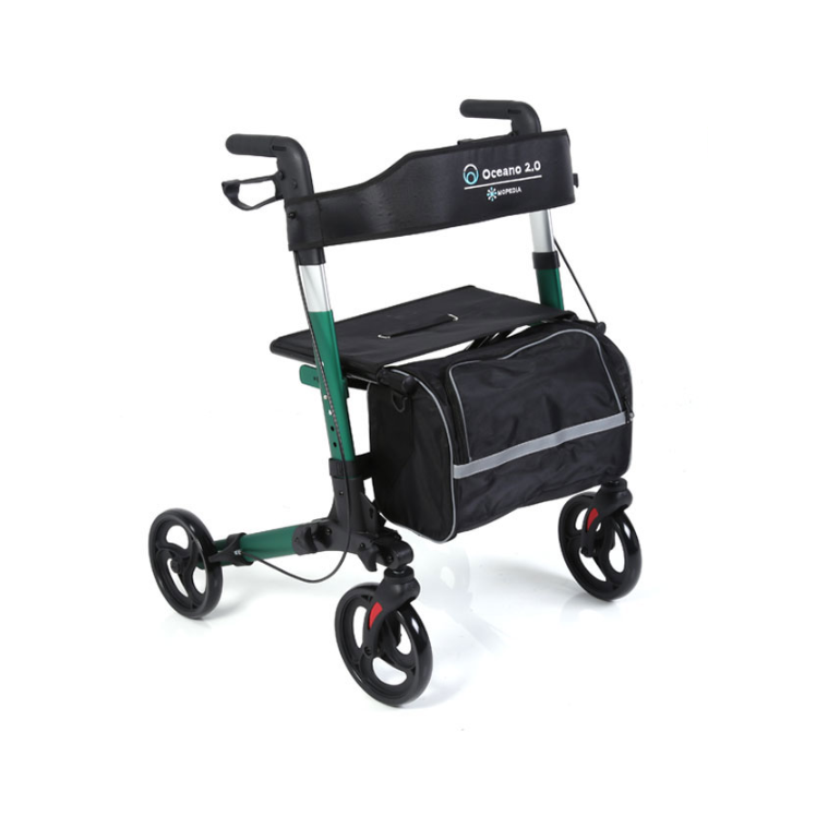 Rollator pieghevole in alluminio verniciato 4 ruote oceano 2.0 mopedia