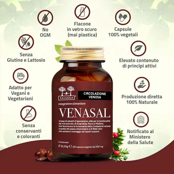 Salugea Venasal per Circolazione Venosa 60 capsule