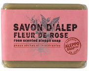 Sapone di aleppo rosa savon d'alep fleur de rose aleppo soap 100 g