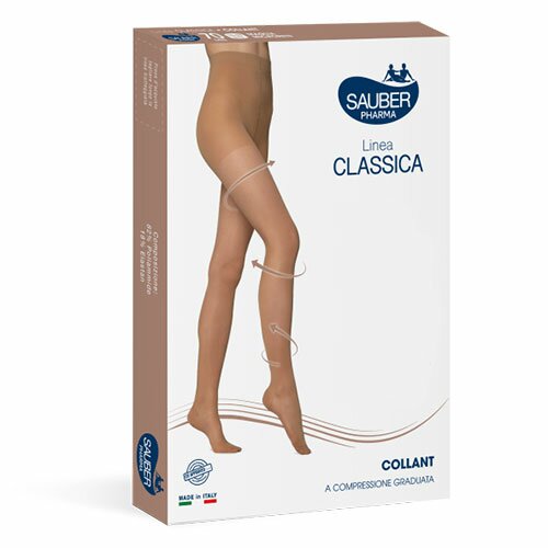 Sauber collant 140 denari maglia liscia nero 4 linea classica