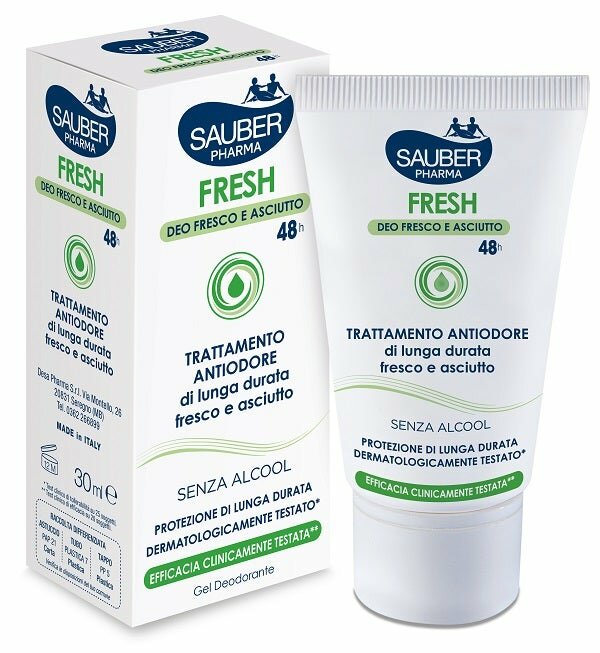 Sauber fresh deodorante gel astuccio 30 ml