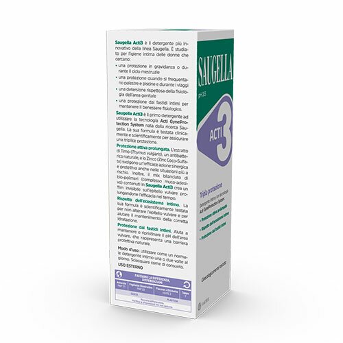 Saugella ACTI3 Detergente Intimo Tripla Protezione 250 ml