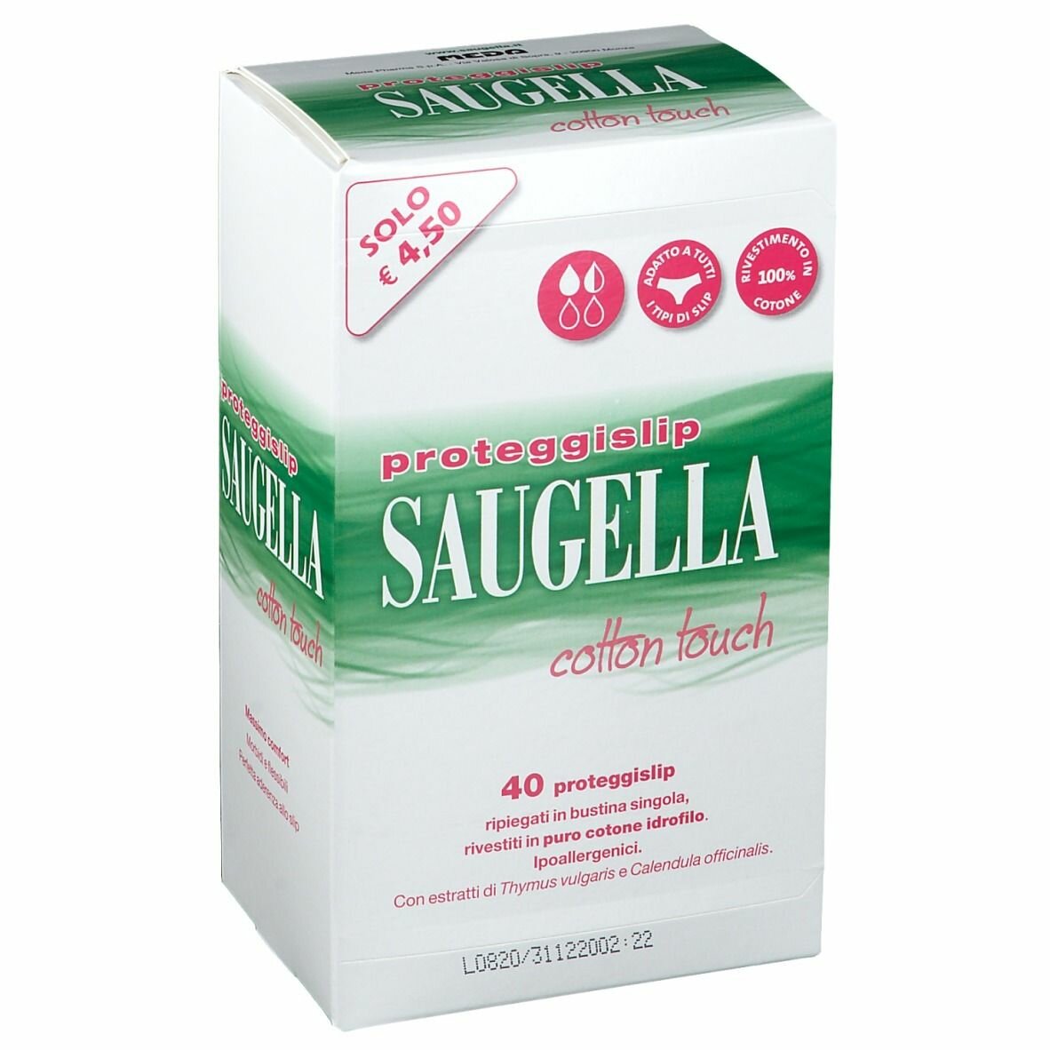 Saugella assorbenti proteggislip 40 pezzi taglio prezzo