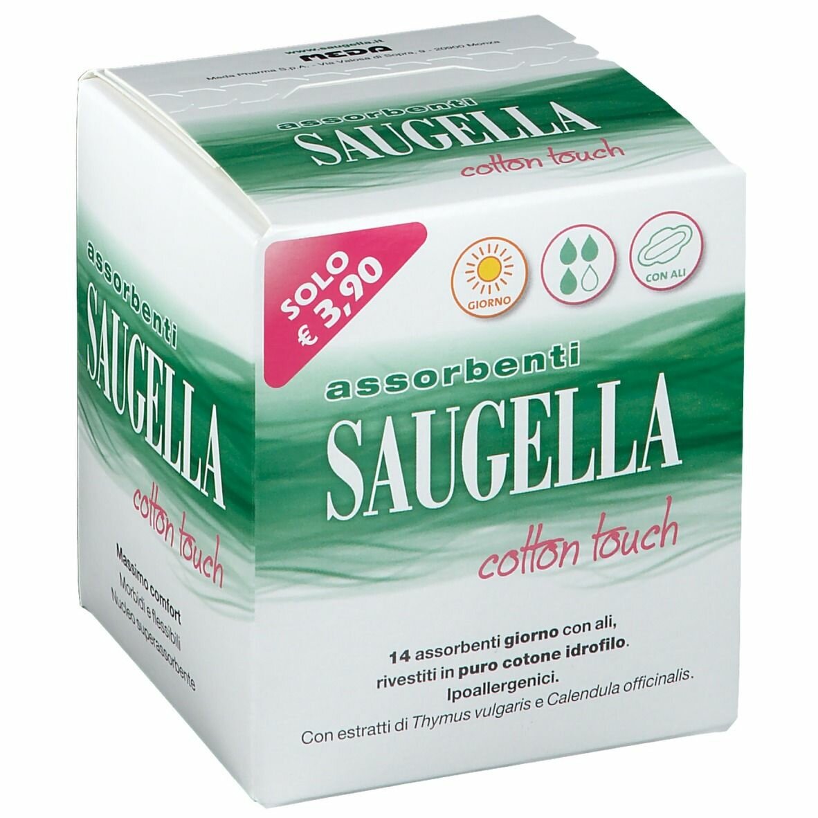Saugella cotton touch assorbenti giorno 14 pezzi taglio prezzo
