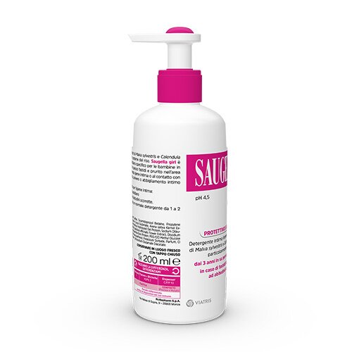 Saugella Girl Detergente Intimo Bambine pH 4.5 Neutro 200 Ml